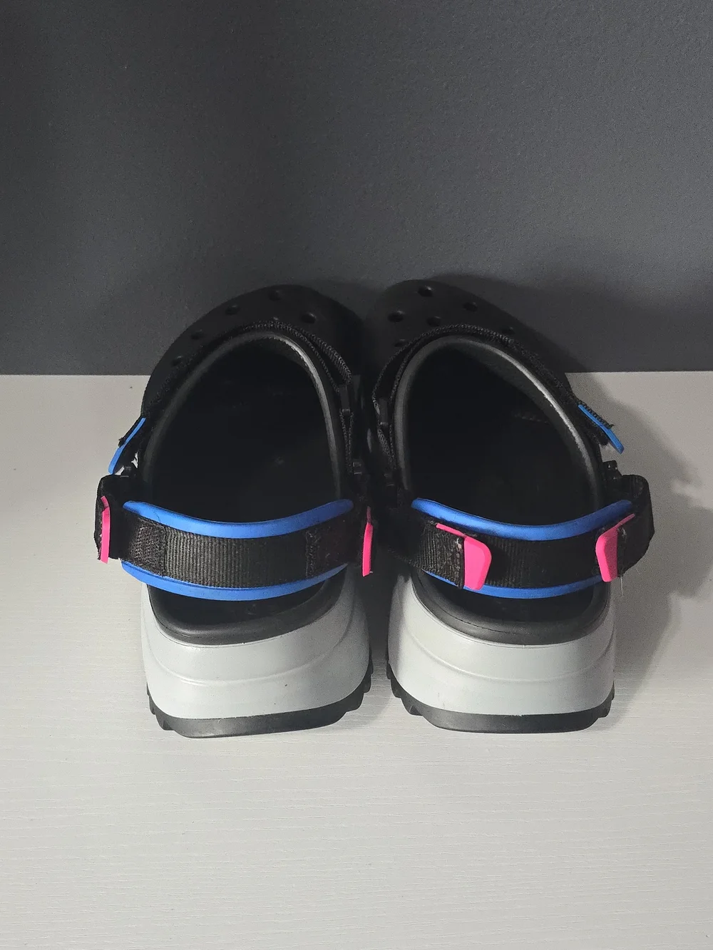 Crocs Classic Hiker Clog Sports Black Blue Red Sandals 'Black Blue Red'